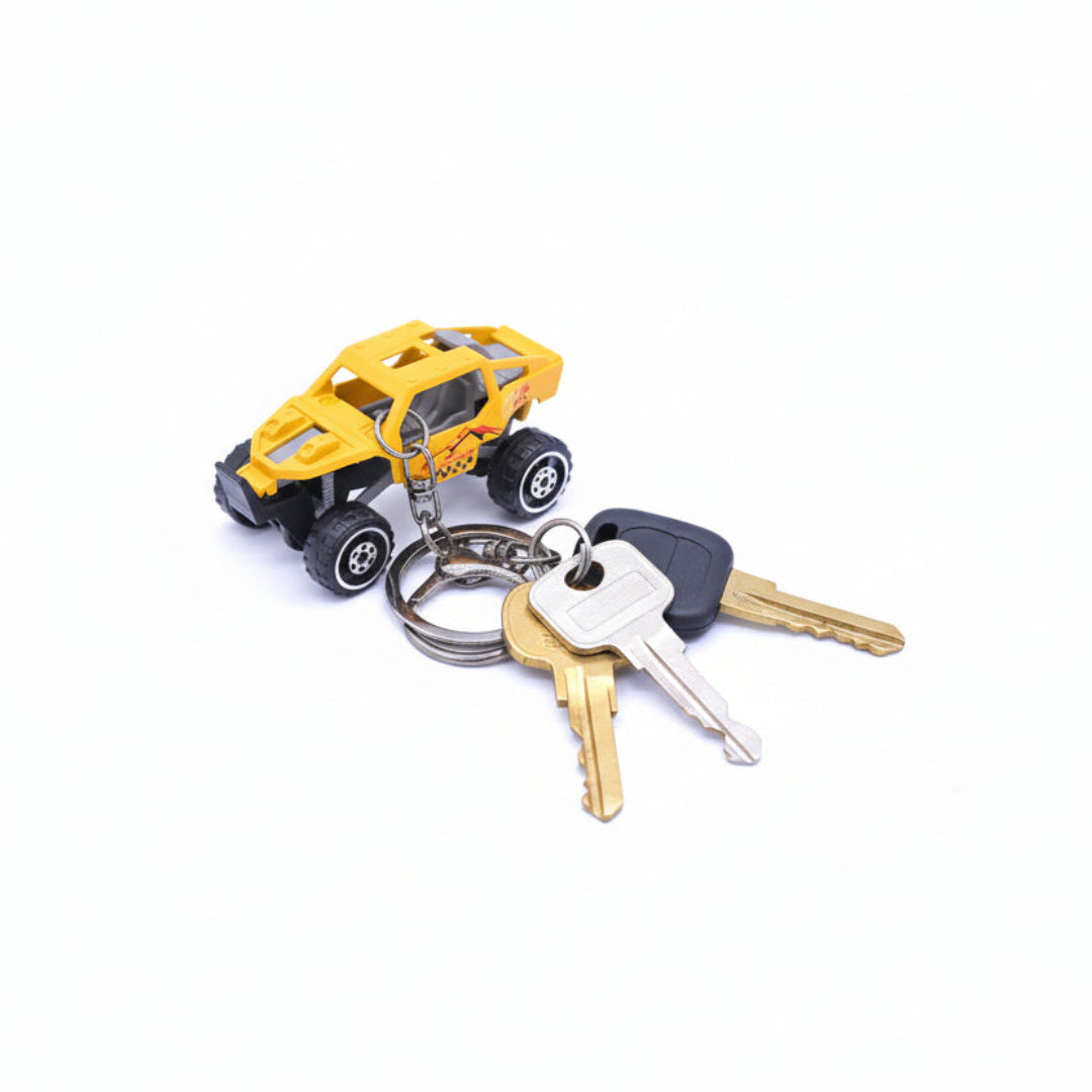Rally Jeep Keychain Yellow