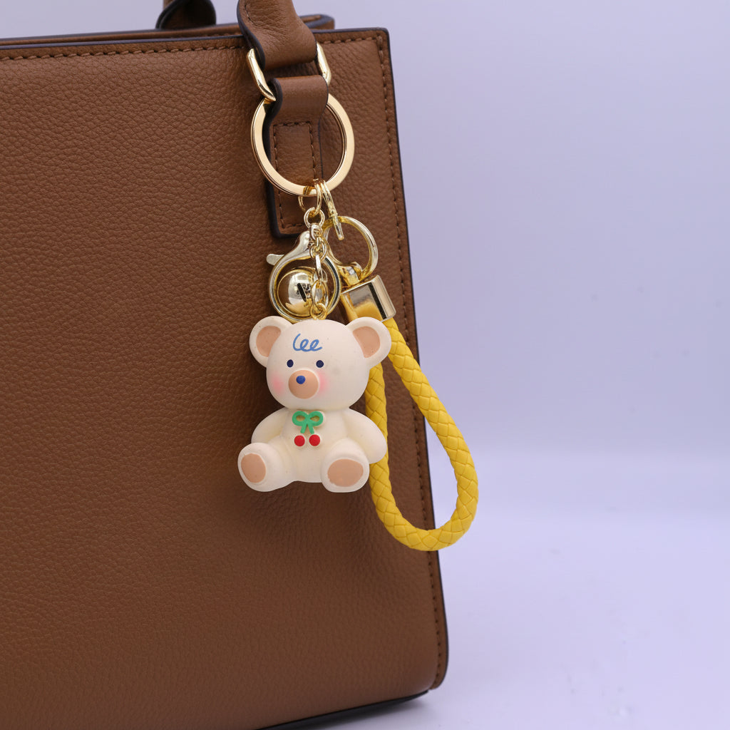Lee Baby Bear Keychain White