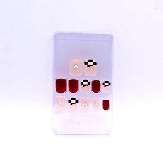 TRENDY NAILS TD 157 LMU 004 Reusable Press On Nails Set