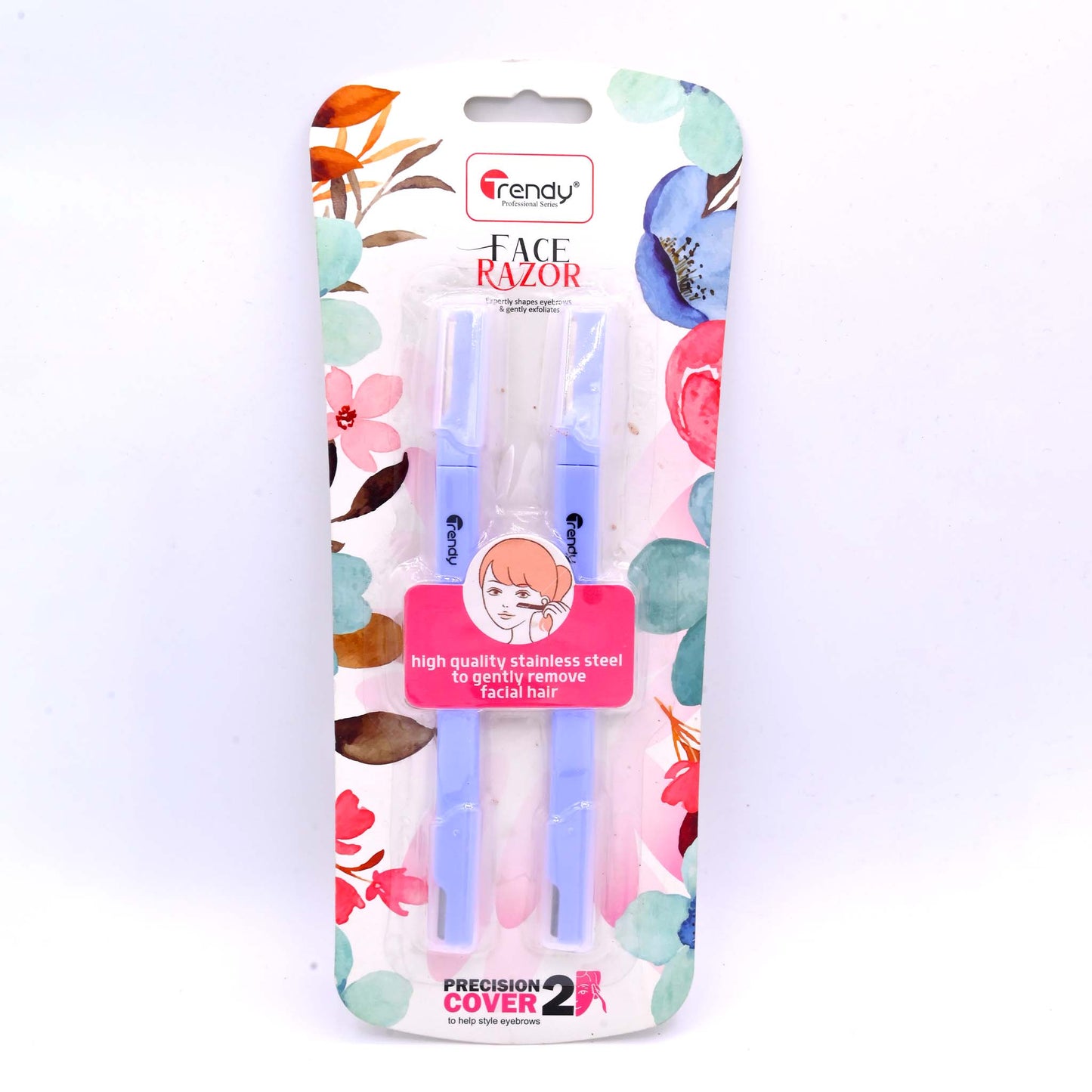 Trendy Face Razor 2 Pcs TD 407 Gentle Facial Hair Remover