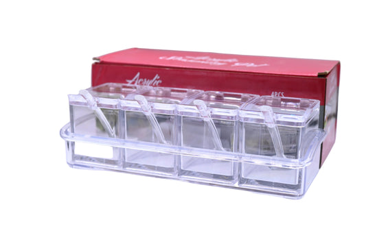 Acrylic Seasoning Pot 4P F0978
