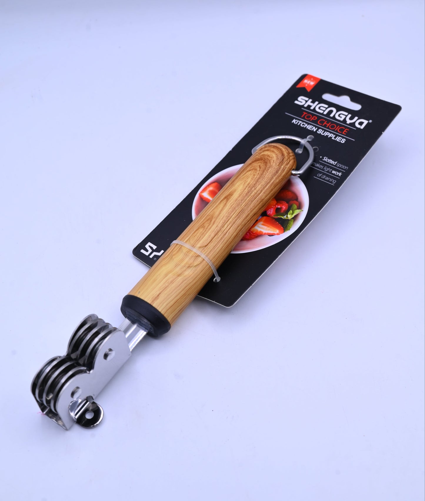 Shengya Stainless Steel Knife Sharpener with Wood Handle K0931T