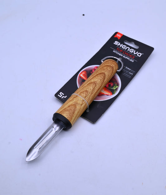 Shengya Stainless Steel Peeler with Wood Handle K0902T