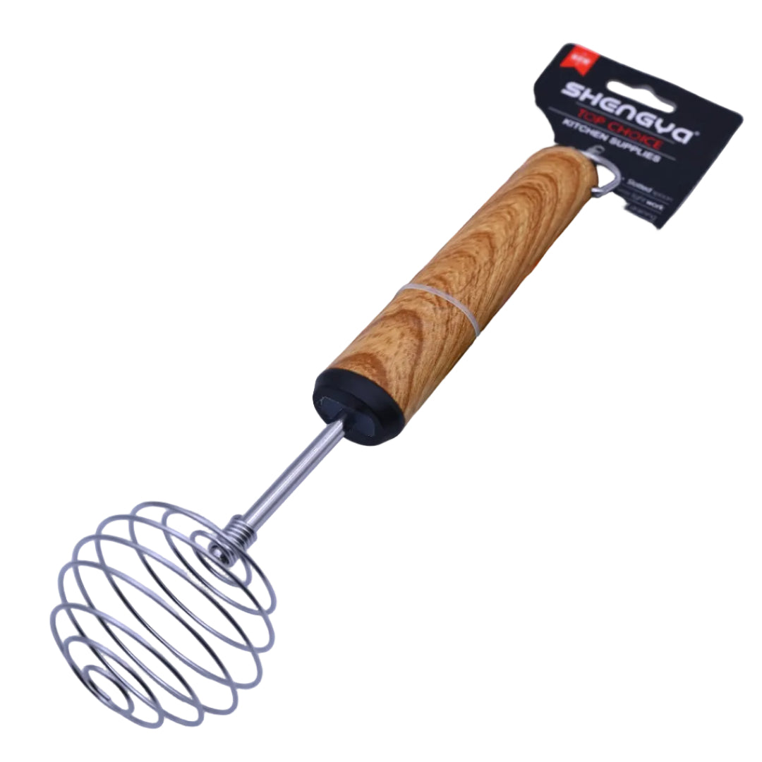 Shengya Stainless Steel Egg Beater with Wood Handle K1135T