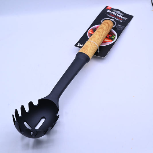 Shengya Non Stick Cooking Pasta Ladle with Wood Handle M4708T