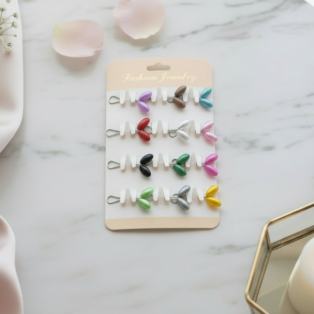 Elegant Hijab Pins Multicolor Pack of 12