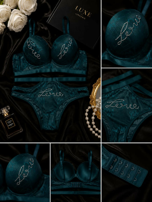 Elegant Double Padded Push Up Bra and Panty Set