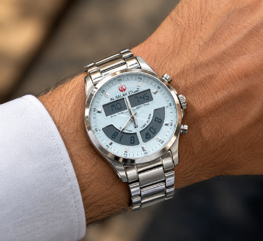 Al Salah Dual Time Smart Watch And Long Bettary Life