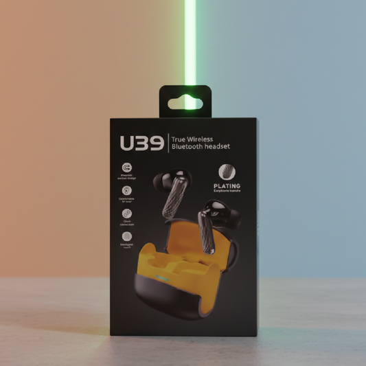 U39 True Wireless Bluetooth 5-1 Earbuds - Premium Plating Design - Random Color