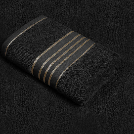 Combed Cotton Black Towel Set
