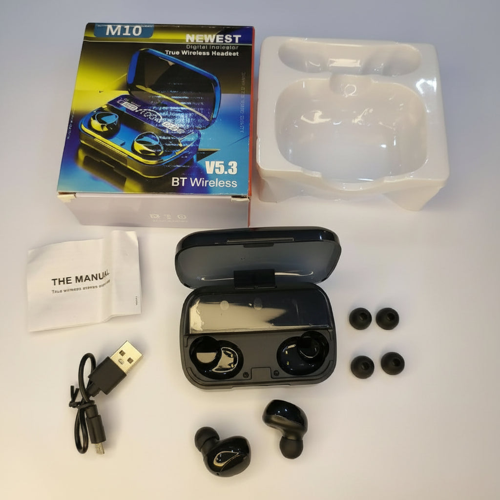 M10 TWS Wireless Earbuds 5 Bluetooth Digital Display