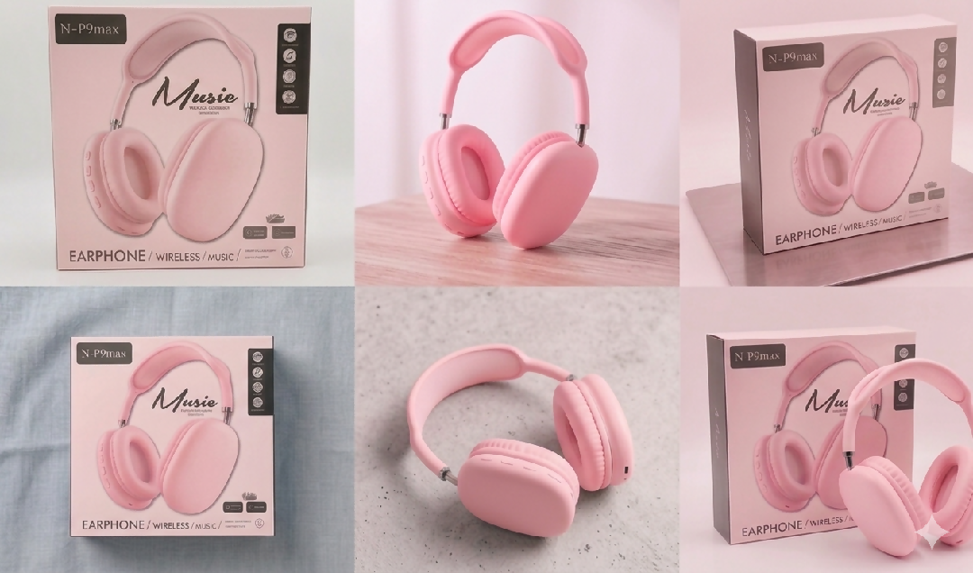 NP9 Max Wireless Headphones with Deep Bass Long Playtime and Noise Cancelling