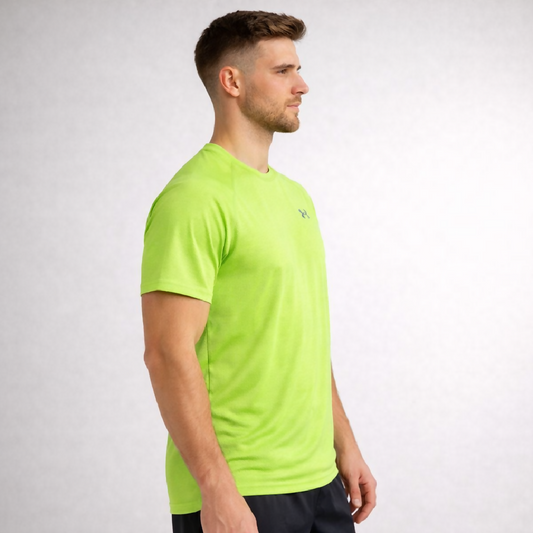 Mens Dry Fit Performance T Shirt Neon Green