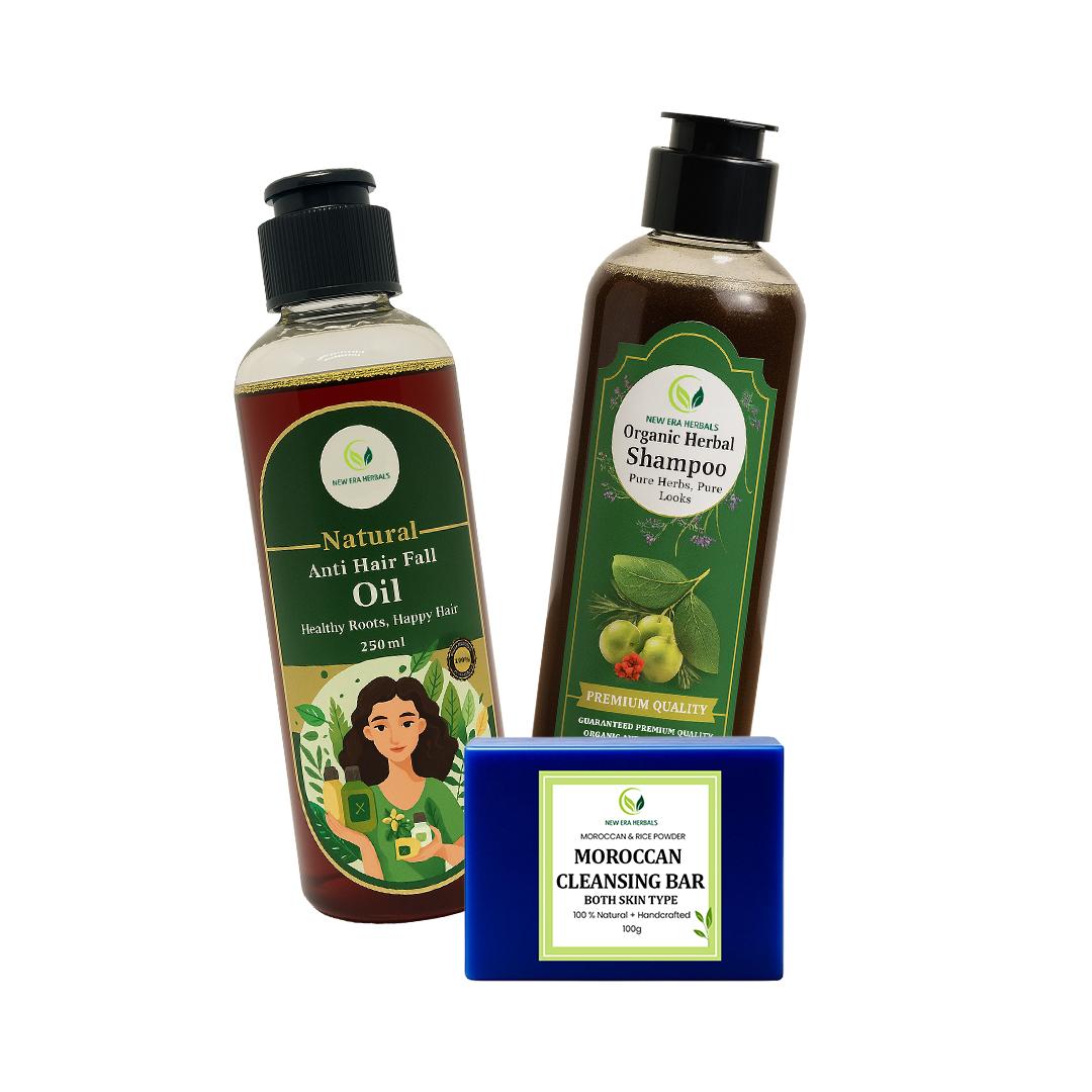 Organic Hair Oil, Shampoo & GET Moroccan Soap FREE
