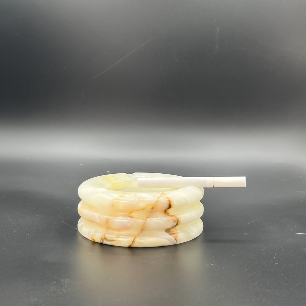 Handcrafted Marble Ashtray 4.75 x 1.75 Inch