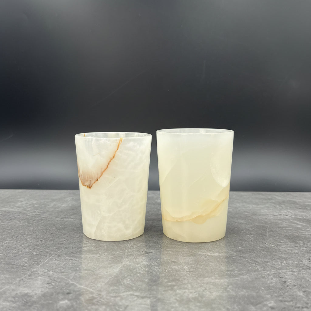 Handcrafted Marble Drinking Glass 3 x 5 Inch