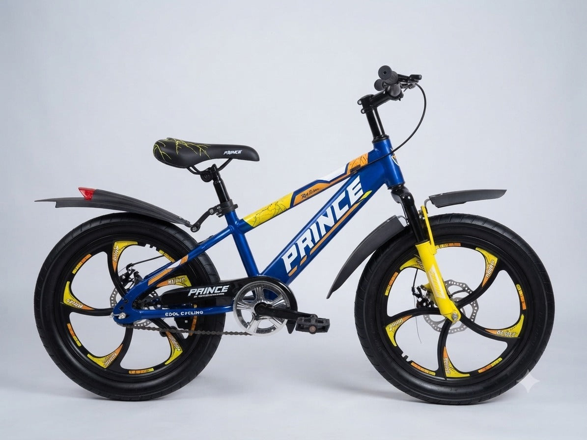 Prince Blue & Yellow Kids Mountain Bicycle