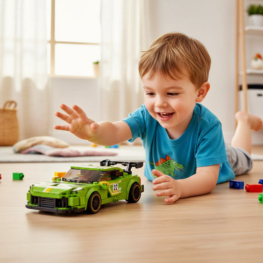 2 In 1 Super Car Building Blocks Set with Stickers
