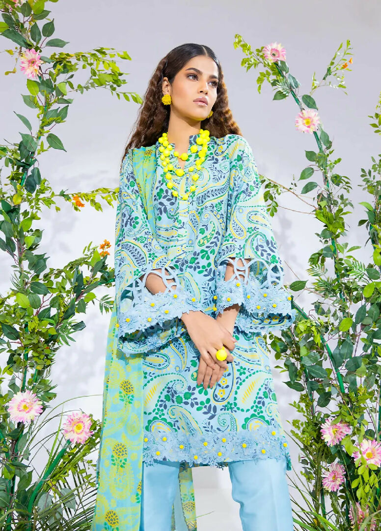 Salitex Original 3PC Unstitched Printed Lawn Silk (SI13)