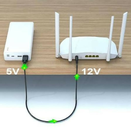 Router Powerbank Boost Cable 5V to 12V