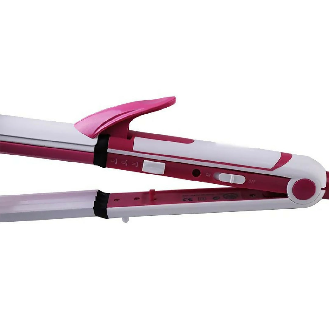 Shinon SH 8088 3 In 1 Professional Electric Hair Straightener Best Quality Series With 360 Rotation Swivel Cord All In 1 Curling Rolling Crimping Curler Hair Roller