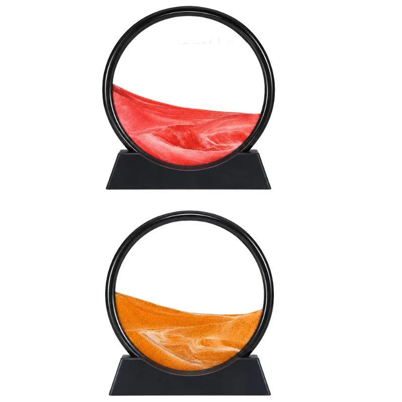 Moving Sand Art Picture | 3D Dynamic Deep Sea Sandscape with Display Stand | Random Color