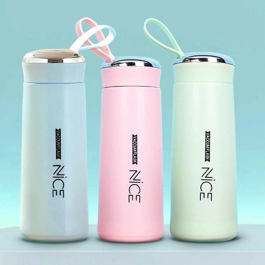 BPA-Free-Glass-Water-Bottle-400ml-Portable-Tumbler-With-Protective-Plastic-Shell-For-School-Gym-Home-Office-Random-Color