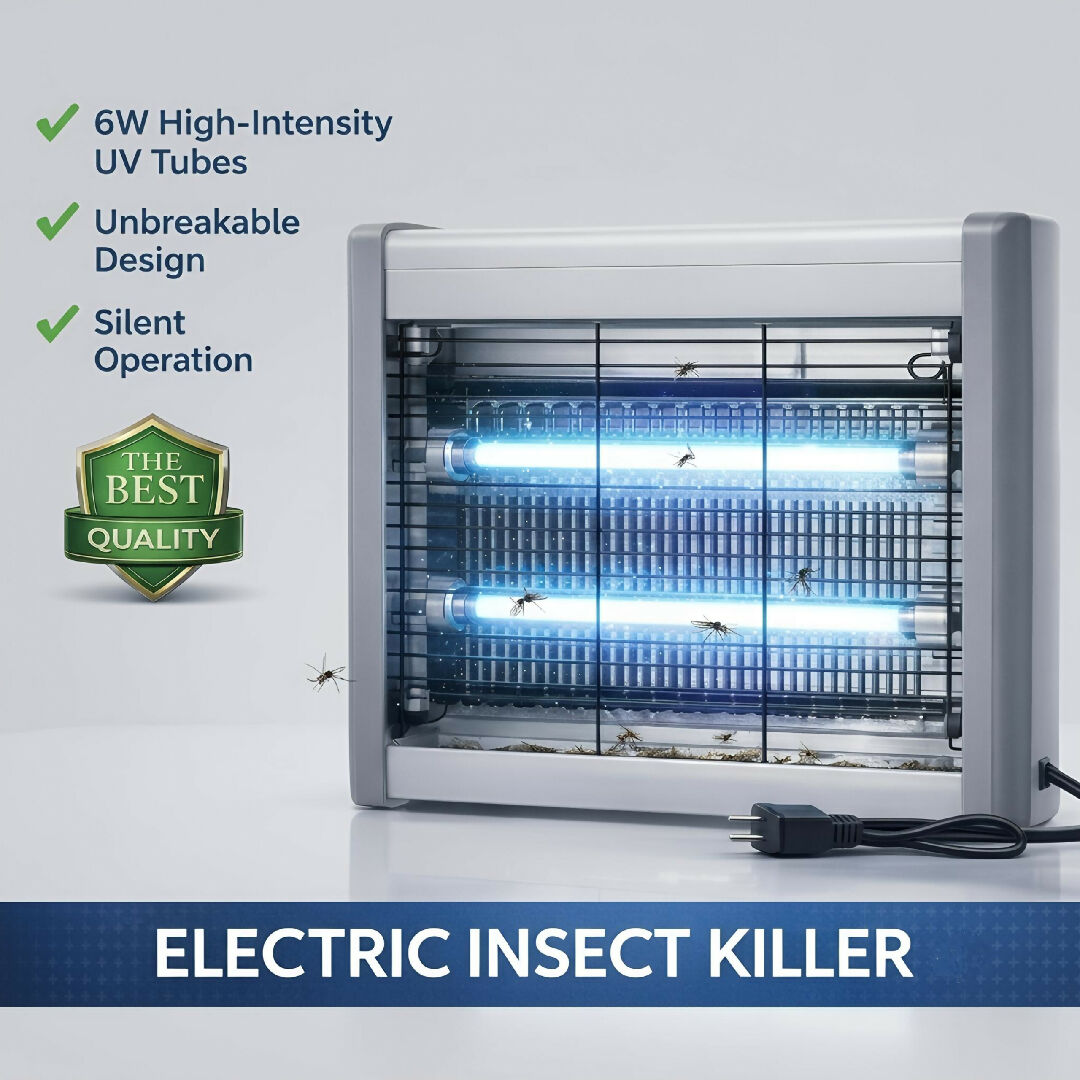 10W Electric Mosquito Insect Killer Lamp Dual UV Tubes