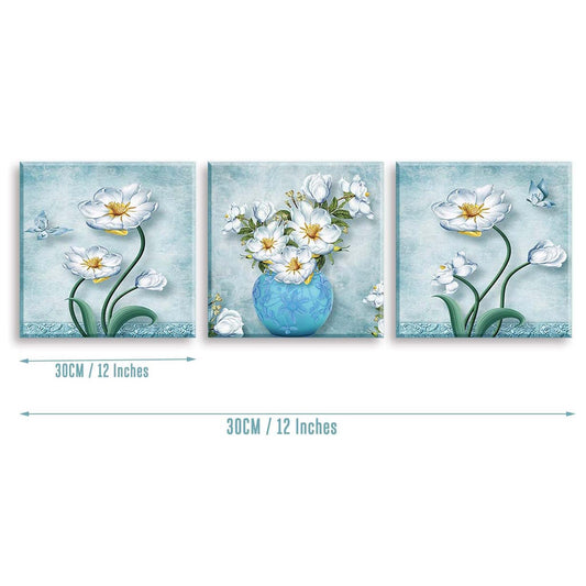 Painting Flower Frame Elegant Floral Wall Art for Home and Office Décor