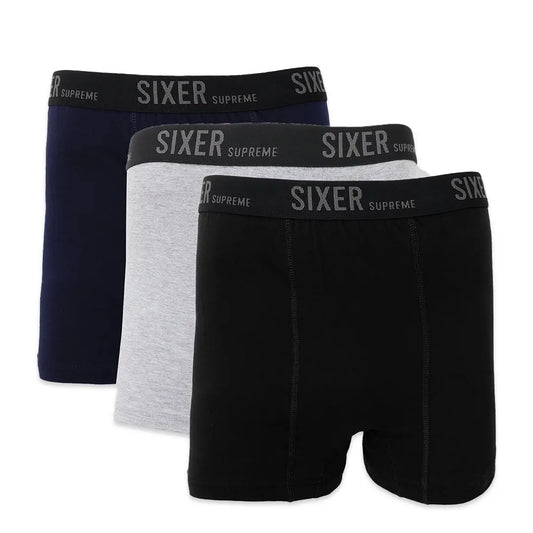 Sixer Supreme Men's Boxer Shorts - Pack of 3