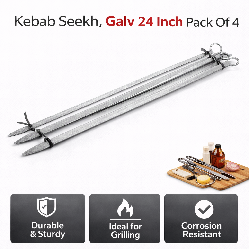 Kebab Seekh, Galv 24 Inch Pack Of 4