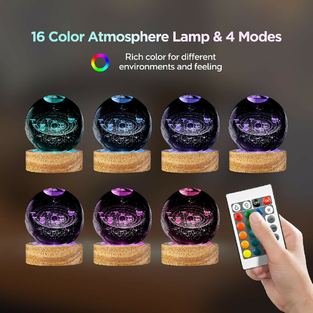 16 Colors Crystal Ball Lamp Color Changing With Remote