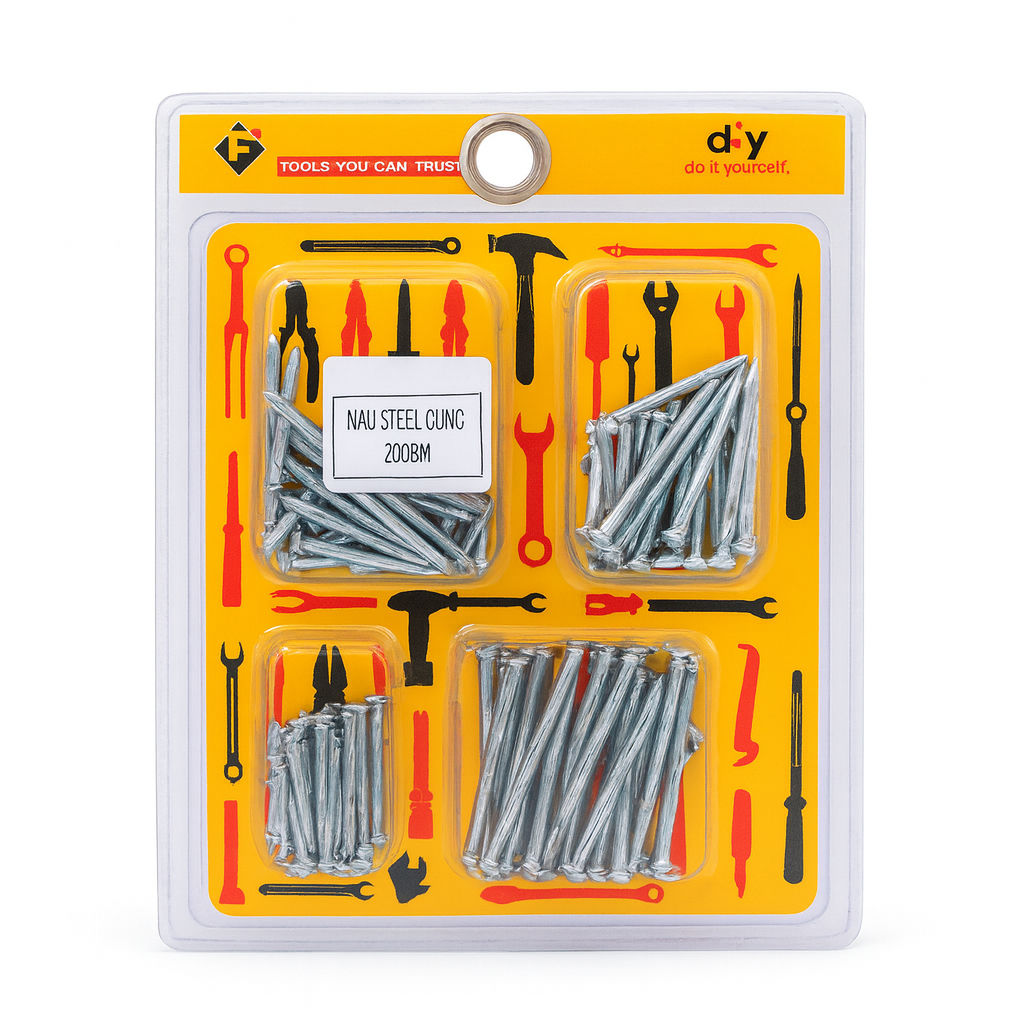 Nail Steel Conc 200GM Strong Steel Nails for Carpentry Construction and Home Repairs