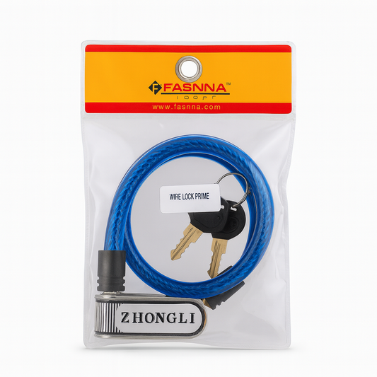 Fasnaa Wire Lock Prime High Security Steel Cable Lock for Bikes Gates and Home Use