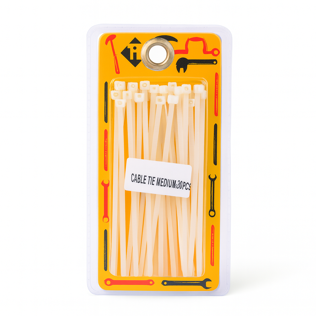 Pack of 50pcs Cable Ties Medium Durable Nylon Zip Ties for Home