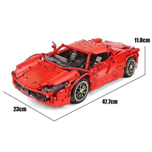 1 14 Superpower Red Sports Red Car Building Block Set