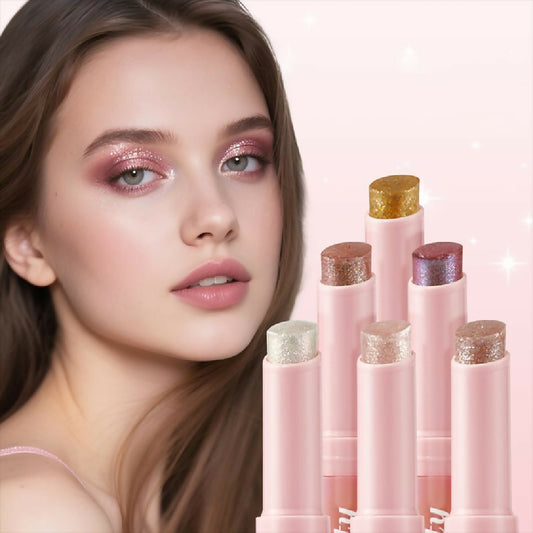 2 In 1 Jelly Shiny Shimmering Eyeshadow Stick - Long Lasting Glow Makeup Stick