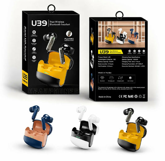Original U39 Wireless Earbuds Bluetooth High Bass Noise Reduction