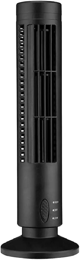 USB Portable Air Conditioner Mini Vertical Bladeless Fan Summer Air Cooler for Tower Fan Home Travel Cooling Fan 3 Speed Desktop Air Conditioner Fan