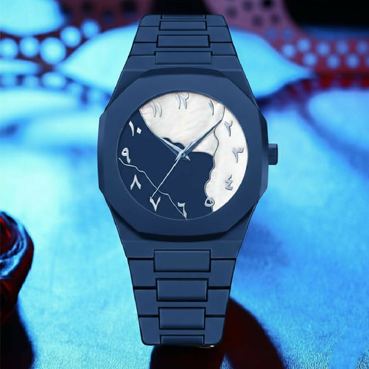 Men Luxury Arabic Dial Watch Water Resistant Minimalist Colorful Timepiece