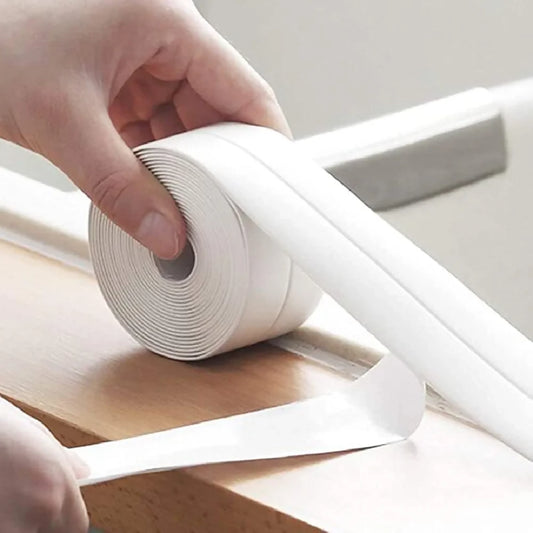 Cover Tape Self Adhesive Tape Wall Sealing Strip for Kitchen and Bathroom White