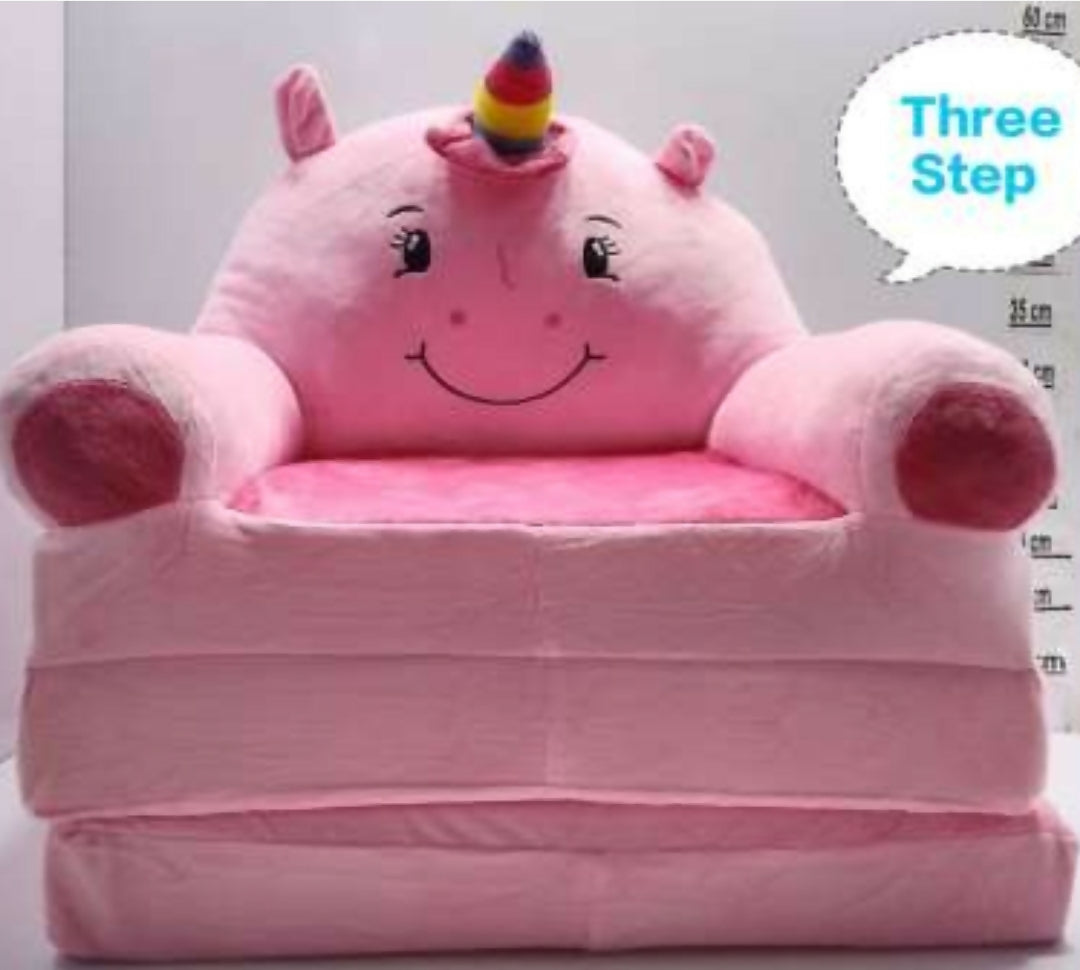Three-Step Pink Unicorn Sofa Come Bed BT167 1 Piece