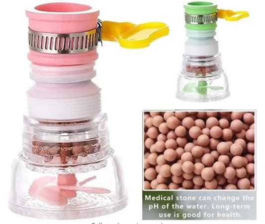 Kitchen Shower Splash Fan Faucet With Clip Water-saving Filter tap nozzle extended Each ( Random Color ) - Pack of 01