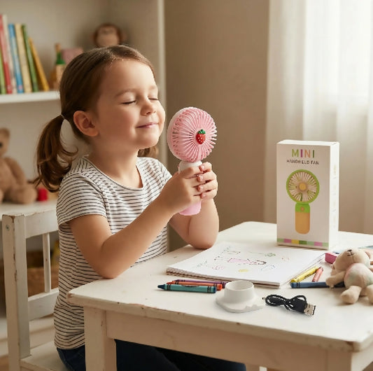 Summer mini handheld fan rechargeable 3 speed hand fan