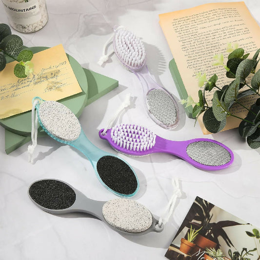4 in 1 Pedicure Tool Callus Remover Brush Complete Foot Care Solution