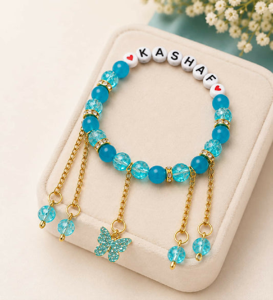 Personalized Custom Name Beaded Bracelet for Women Handmade Letter Bead Bracelet Unique Gift for Mom Sister Wife Best Friend