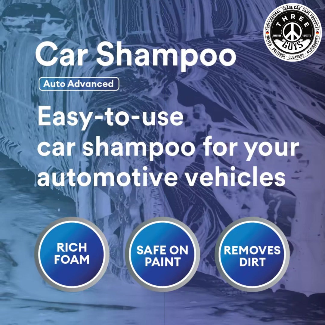 Three Guys Wash and Shine 450ML Raspberry Premium Car Shampoo with Wax Protection and Fresh Raspberry Scent