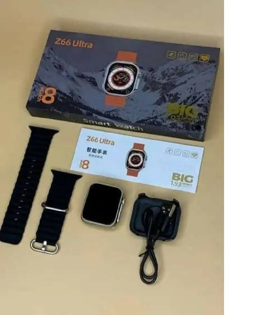 Z66 Ultra Watch 8 Series 45mm Best Price Ocean Silicone Strap Water Resistant Sport Watch Bluetooth Calling Best Watch