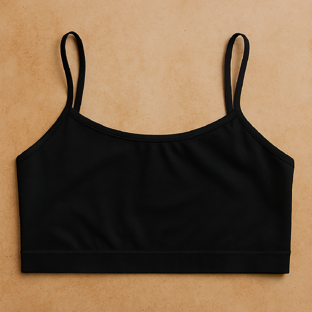 Teenagers Malai Non-Padded Bra - Soft Lightweight - Comfortable Everyday Wear Lingerie - Plain Design in Black - Sizes 28 30 32 - 28