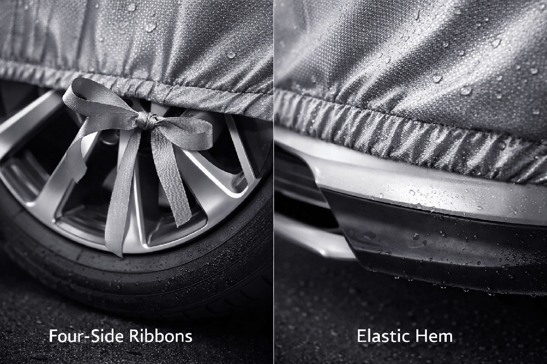 Toyota Corolla 2006 2023 Silver Parachute Car Top Cover Waterproof Dustproof Heat Resistant Full Body Protection
